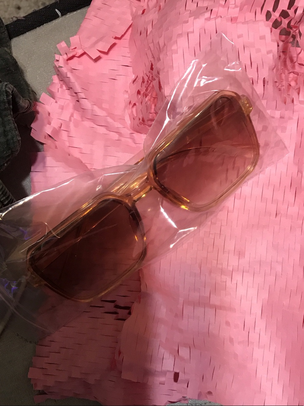 Stylish Nude Square Frame Sunglasses